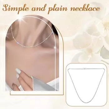 Элегантное и модное женское ожерелье классическое 45 см подарок на день рождения/День святого Валентина/годовщину/помолвку для девочек One Size серебряный