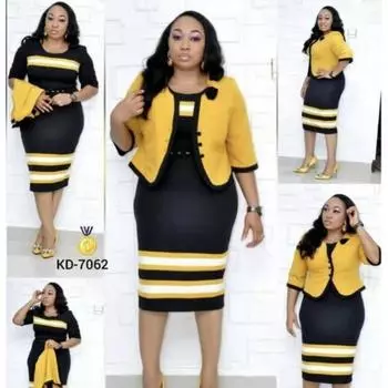 Элегантное и стильное комплектное платье из двух предметов с африканским принтом больших размеров для женщин XXL-44 красный