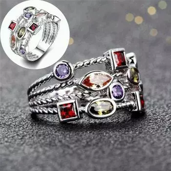 Элегантное кольцо для девушки, модное изысканное кольцо, простой юбилей 6