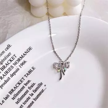 Элегантное красочное простое ожерелье с подвеской в виде бабочки для женщин и девочек, универсальная цепочка на ключицу в виде бабочки, ювелирные изделия, подарки onesize
