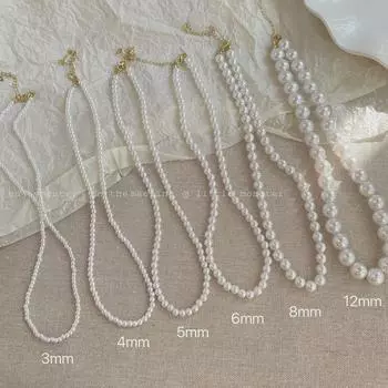 Элегантное легкое роскошное жемчужное ожерелье: Стильная и универсальная цепочка на ключицу для женщин