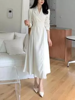 Элегантное летнее однотонное новое платье на бретелях, женское повседневное стильное плиссированное длинное платье с карманами, женская шикарная уличная одежда с длинными рукавами All yards чёрный