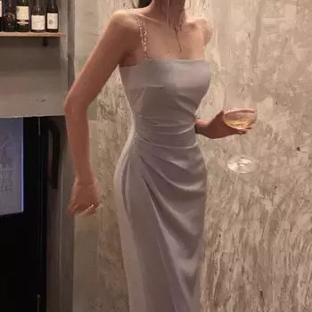 Элегантное летнее платье миди на бретелях, женское сексуальное вечернее облегающее платье для выпускного вечера, дня рождения, клуба, модная одежда XL белый