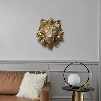 Элегантное настенное искусство из полирезины с животными для домашнего декора Lion