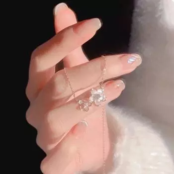 Элегантное нежное ожерелье с цветущей вишней для женщин и девочек, тренд, уникальная элегантная ключичная цепочка, ювелирные изделия, аксессуары, подарок