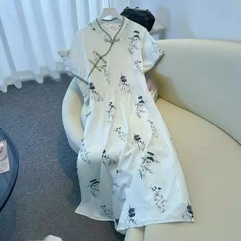 Элегантное новое женское платье-чеонгсам больших размеров 2XL