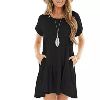 Элегантное облегающее сексуальное женское платье 2022, летние платья трапециевидной формы с короткими рукавами, женский халат femme, женские платья, Vestidos Mujer S чёрный