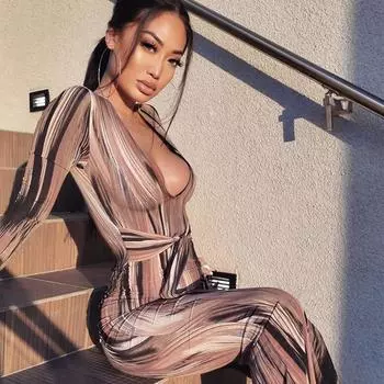 Элегантное облегающее сексуальное женское платье 2022 года, лето 2022, полосатое вечернее платье миди с глубоким v-образным вырезом и принтом, женское платье для клуба S синий