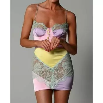 Элегантное облегающее сексуальное женское платье для женщин, летние кружевные лоскутные мини-платья для вечеринок, женский халат Femme Ladies Vestidos Mujer S розовый