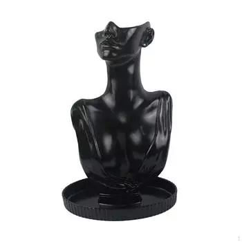 Элегантное ожерелье, цепочка, ювелирные изделия, бюст, подставка для дисплея для столешницы чёрный