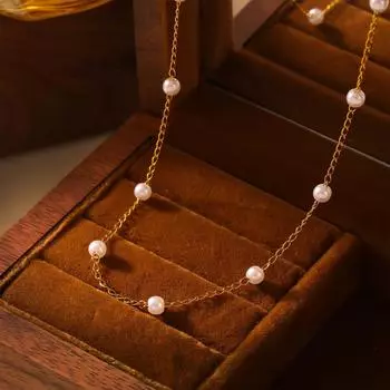 Элегантное ожерелье из бисера «Темперамент» для женщин, весна-лето, круглая титановая стальная О-цепочка, не выцветающая ювелирная продукция