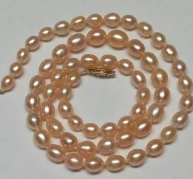 Элегантное ожерелье из натурального розового жемчуга Южного моря в стиле барокко 9-10 мм, 32 дюйма