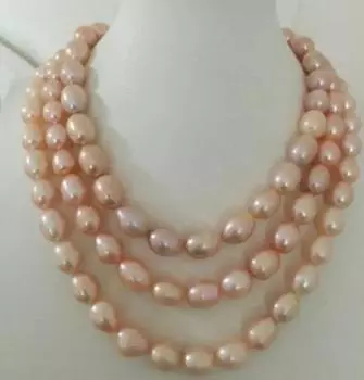 Элегантное ожерелье из желтого жемчуга Южного моря в стиле барокко, 7-8 мм, 50 дюймов