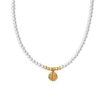 Элегантное ожерелье из жемчуга бренда Fu для женщин на осень и зиму, милое и нежное, стиль INS, высококачественная цепочка на шею