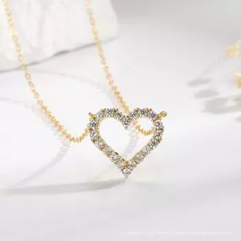 Элегантное ожерелье «Любовь через границу»: Модный, классический, легкий, роскошный и универсальный женский аксессуар розового золота