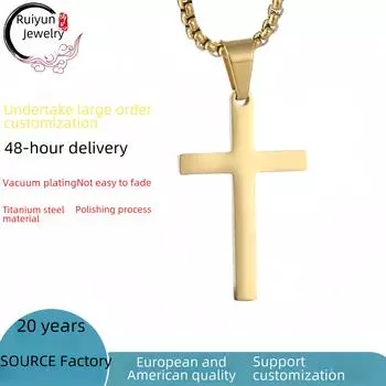 «Элегантное ожерелье с подвеской из полированной нержавеющей стали — небольшого размера, в простом европейском и американском стиле» chainless