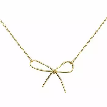 Элегантное ожерелье с подвеской в виде банта Женское ожерелье Женский нишевый дизайн