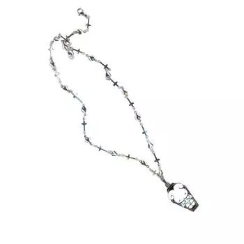 Элегантное ожерелье с подвеской в виде кролика из кристаллов и сплавной цепочкой. Портативный аксессуар для модных женщин и любителей моды. 1