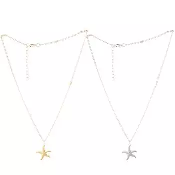 Элегантное ожерелье с подвеской в виде морской звезды для женщин, регулируемая длина, цепочка на ключицу, модная цепочка на шею, ювелирные украшения, аксессуары для вечеринок золотой