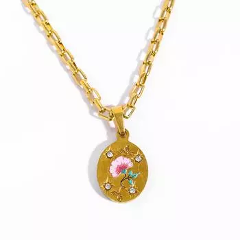 Элегантное ожерелье с ручной росписью Элегантное ожерелье-чокер с ручной росписью Цепочка для ключицы Подходит для различных случаев T1