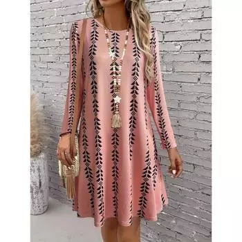 Элегантное платье с длинным рукавом для женщин S