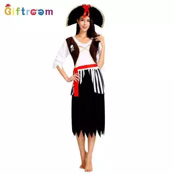 Элегантное Привлекательное И Женское Платье Пиратки Костюм Идеально Подходит Для Хэллоуина И Мероприятий Костюм