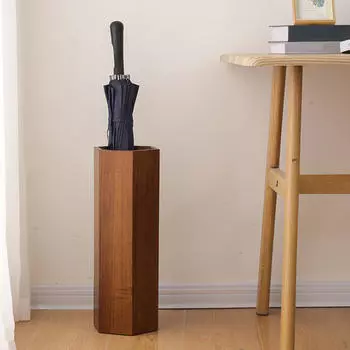 Элегантное решение для хранения деревянных зонтов для дома и офиса B