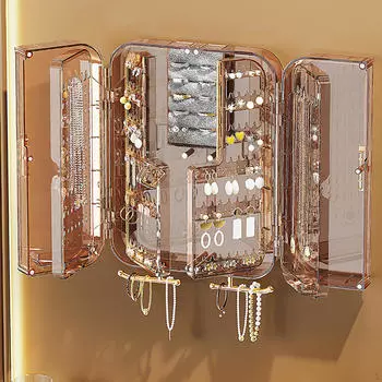 Элегантное решение для хранения ювелирных изделий для женщин - настенный органайзер серый