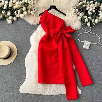 Элегантное сексуальное цельное платье с открытой спиной, женское платье с высокой талией и диагональным воротником, тонкие вечерние платья, женское шикарное платье с открытыми плечами для пляжного отдыха 2024 S темно-синий