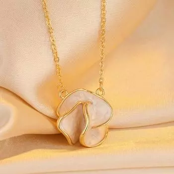 Элегантное темпераментное ожерелье-цепочка с камелией, женское минималистичное ожерелье с капающим маслом и цветком золотой