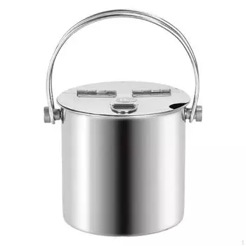 Элегантное ведерко для льда из нержавеющей стали с эргономичным дизайном 12CM