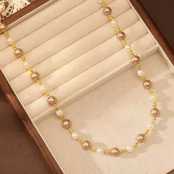 Элегантное жемчужное ожерелье: Шикарная, Универсальная и Роскошная Ключичная Цепочка - Идеально подходит для любого случая