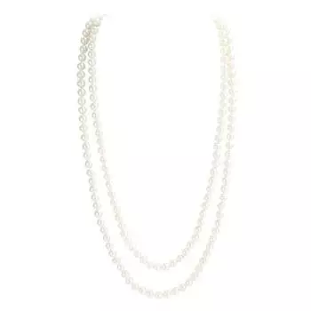 Элегантное женское ожерелье-свитер из искусственного жемчуга, двухслойное длинное ожерелье, простое, универсальное белый
