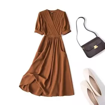 Элегантное женское платье в стиле ретро больших размеров для лета, модное винтажное платье высокого класса с узкой талией ММ M чёрный