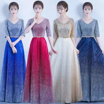 Элегантное женское вечернее платье с цветочной вышивкой, свадебное платье подружки невесты, вечернее платье для выпускного вечера XXXL бордовый