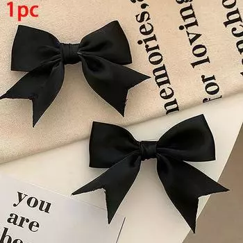 Элегантные атласные заколки для волос с бантом для девочек, заколки Kawii, милые аксессуары для волос, женские заколки для волос, заколки для волос