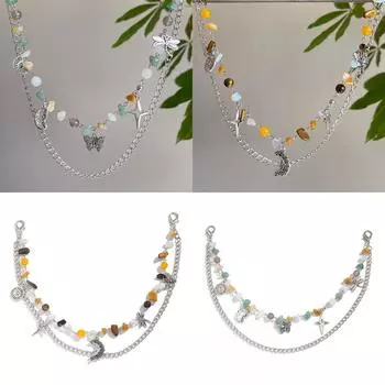 Элегантные бабочки-стрекозы, подвесные украшения, неровные гравии, украшения для сумок-цепей, модные аксессуары для рюкзаков в стиле панк хаки