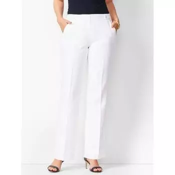 Элегантные белые льняные брюки на полной подкладке, больших размеров, женская одежда, повседневные брюки, минималистичные, на все случаи жизни, для работы, прямые брюки, специальное предложение White 14WP