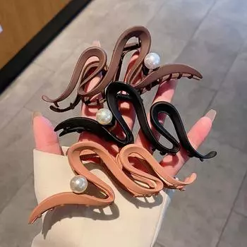 Элегантные большие Ins-Style Shark Clip щипцы для затылка F1120 белый