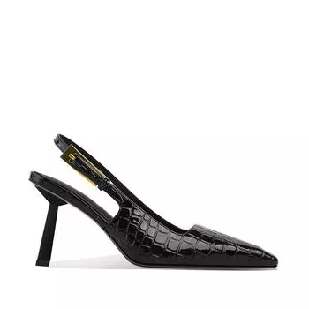 Элегантные босоножки на шпильке с квадратным носком и пряжкой из одного слова 2024 года — универсальный, высококачественный дизайн 39