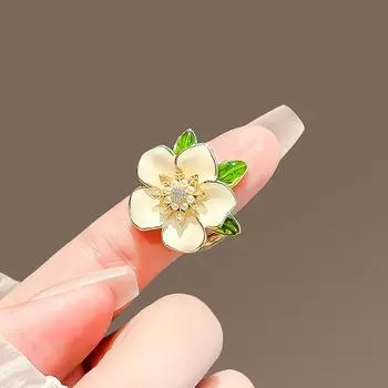 Элегантные броши-булавки в виде цветка гардении для женщин, красивые цветочные украшения для одежды, корсажные украшения, аксессуары