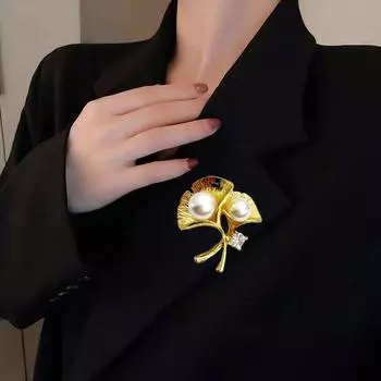 Элегантные броши из искусственного жемчуга в стиле ретро в стиле ретро, модные мужские броши с цветком и цирконием на свадьбу, булавка золотой