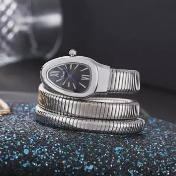 Элегантные часы Snake 2024 года: Современный, стильный, уникальный и изысканно модный с преувеличенным дизайном