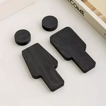 Элегантные черные деревянные таблички для туалета - указатели для мужских и женских туалетов, настенные декоративные таблички для входа в туалет