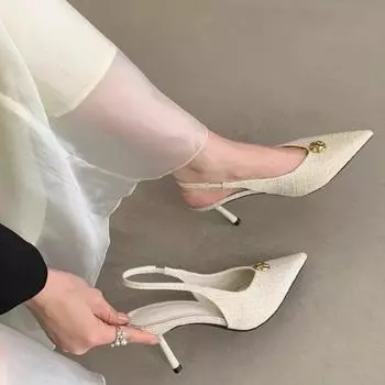 Элегантные черные туфли на высоком каблуке для дам, сексуальные, с острым носком, неглубокие, женские офисные туфли-лодочки, весенние женские туфли-стилеты для платья 35
