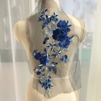 Элегантные цветочные вышитые нашивки Изысканные нашивки на одежду Аппликация на одежду Шитье розовый