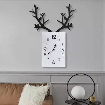 Элегантные деревянные настенные часы для декора дома и офиса чёрный