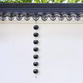 Элегантные дождевые цепи для желобов и водосточных труб — стильный домашний декор на открытом воздухе Round Shape