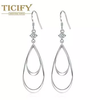 Элегантные двухслойные серьги с полыми каплями воды, модные простые серьги, серьги для переговоров