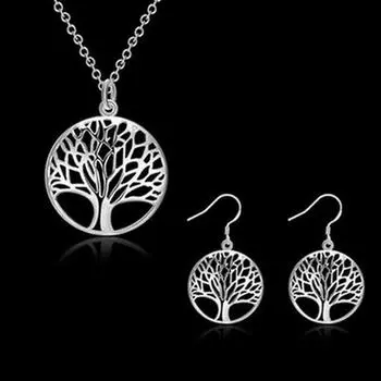 Элегантные европейские и американские серьги «Дерево жизни» White K necklace белый